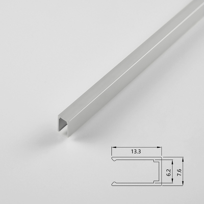 Silver Flexible Silicone Neon Light Accessories 06*12 slotted / exposed buckle installation