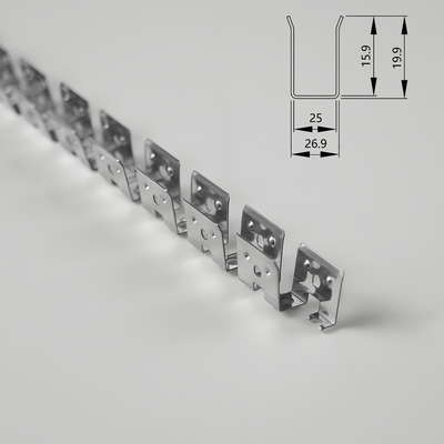 Silver Flexible Silicone Neon Light Accessories 06*12 slotted / exposed buckle installation