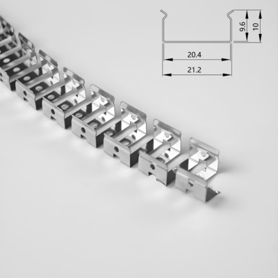 20*20 Flex Silicone Neon LED Light Accessories Width 22.2mm Height 21.65mm