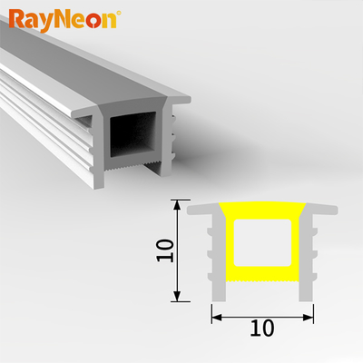 Silicone LED Strip Light Cover 10*10mm Indoor Flexible LED Strip Cover With Neon Border