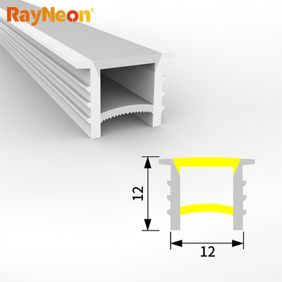 12*12mm White Silicone Cover For LED Strip Light Casing 5mm / 6mm Board Width