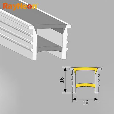 16*16mm LED Strip Silicone Cover For Indoor 10mm / 12mm  Board Width