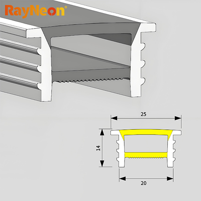 Anti Yellowing Silicone Cover For LED Light Strip Indoor Lighting 20*14mm