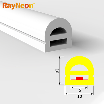 10 * 10 Neon LED Silicone Light Strip 180 Degree Flexible Waterproof Neon Strip Lights