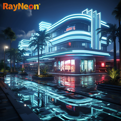 Outdoor Flexible Silicone Neon Strip Light 180 Degree Circular Waterproof LED Neon Lights