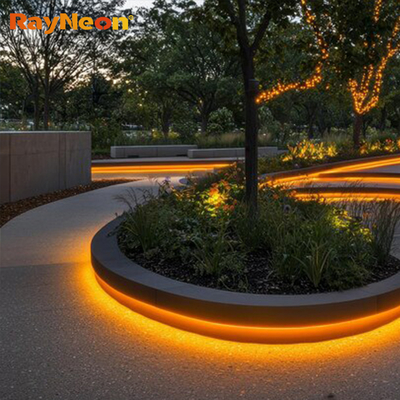 D Shaped Flexible 8mm Wide COB Neon LED Strip Silicone Waterproof Embedded LED Light Strips
