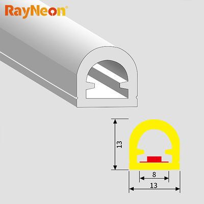 13*13mm Outdoor LED Neon Lights Overhead View Semi Circular LED Neon Silicone Tube