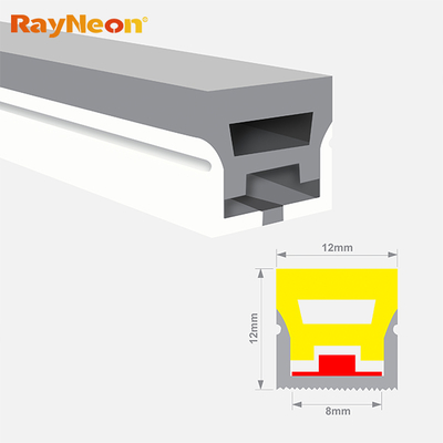 Silicone flexible waterproof LED three sided luminous neon light 12 * 12mm indoor and outdoor neon decorative light